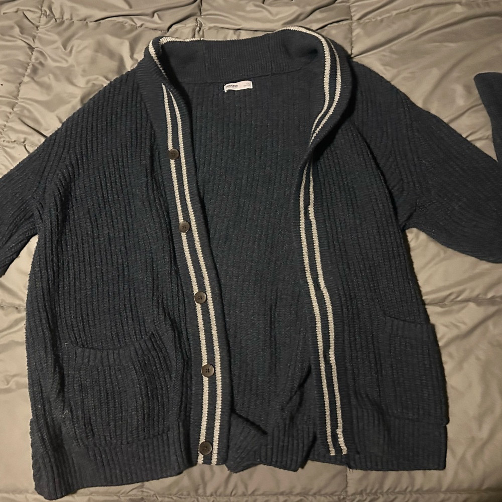 Sonoma Men's Dark Blue Cardigan Sweater